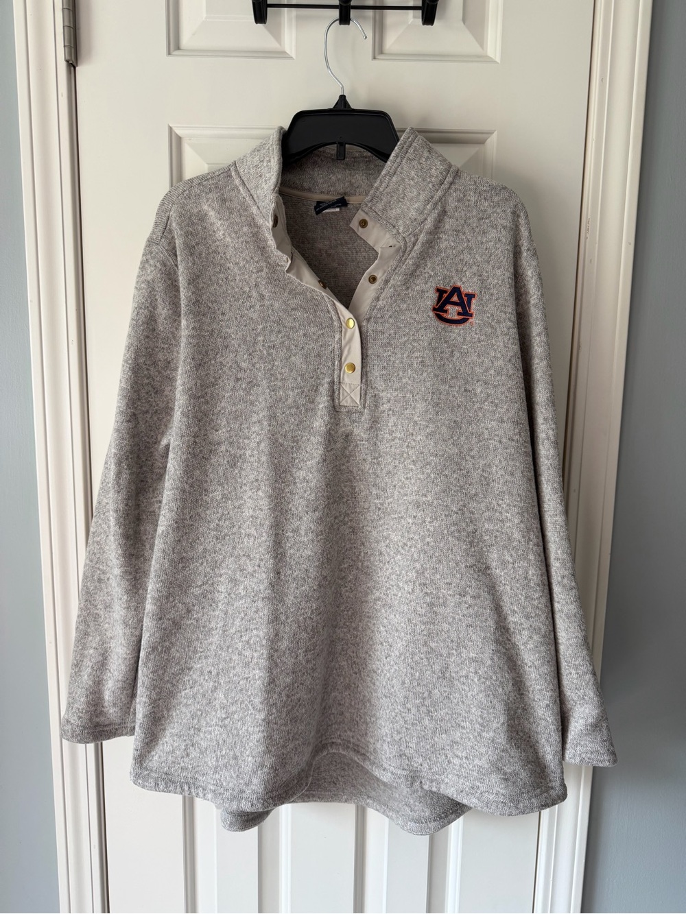 Auburn University Snap-Placket Fleece Pullover